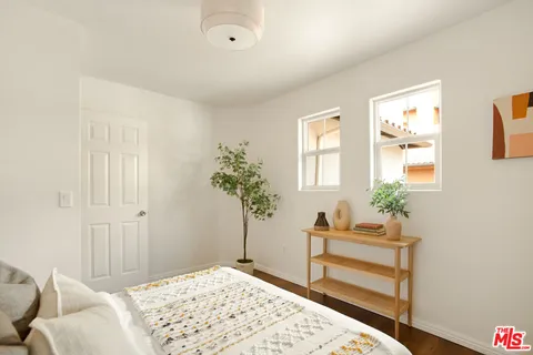 a view of a couch in a kitchen