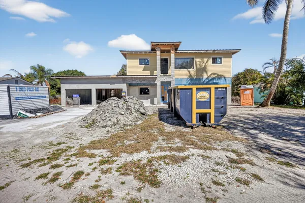 a view of a house with a patio