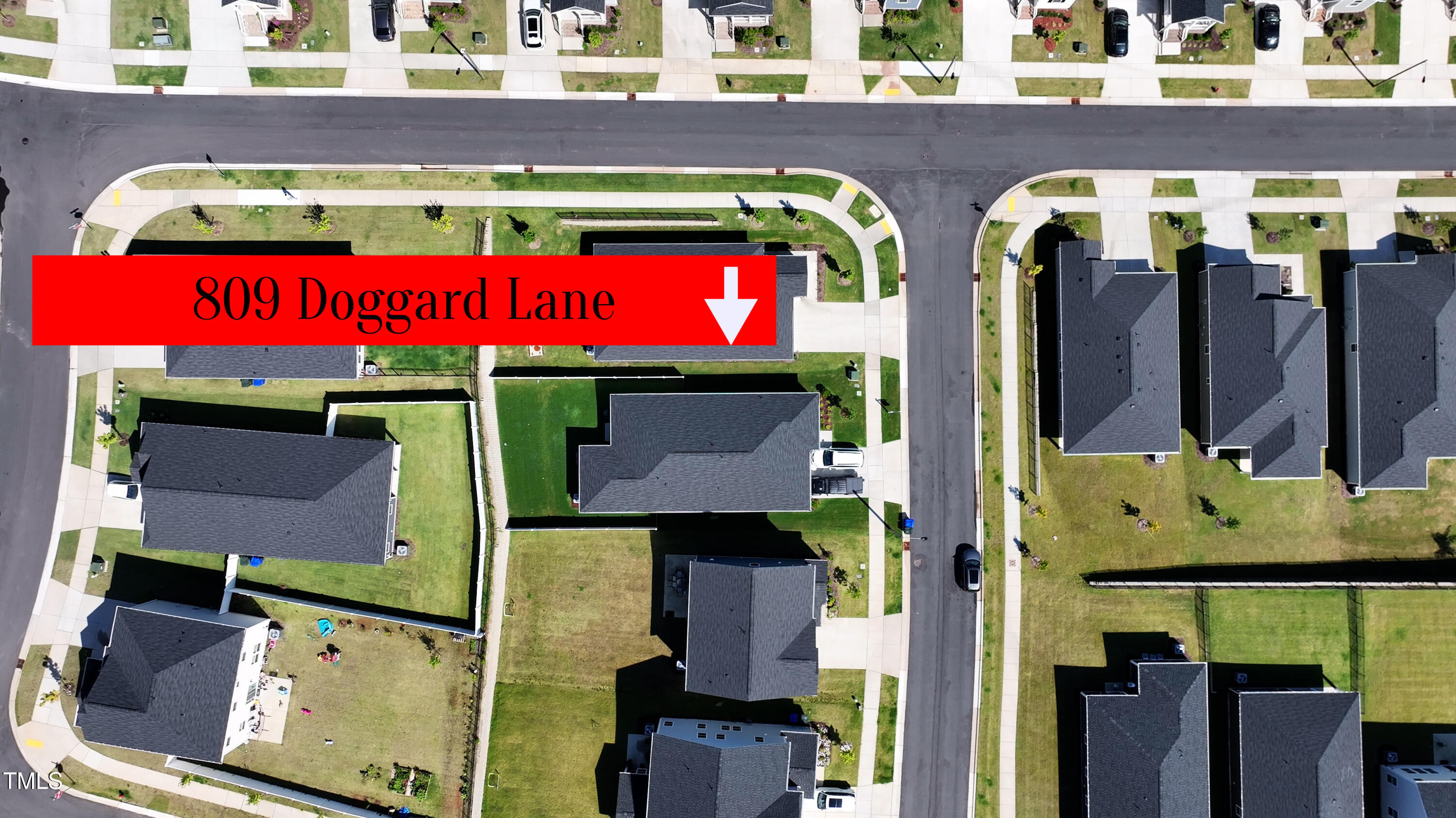 809 Doggard Lane Durham, NC 27703 - Photo 40 of 40 809 Doggard Aerial 2