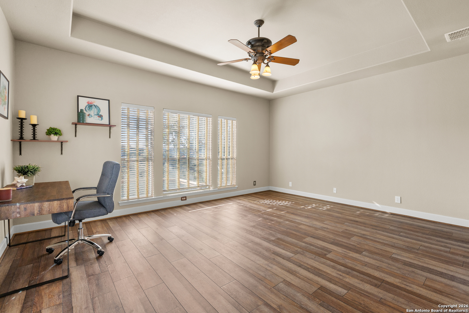 250 Misty Brook Spring Branch, TX 78070 - Photo 15 of 47 a view of an empty room with a window and wooden floor