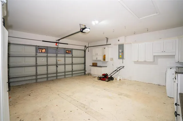 a view of a garage room