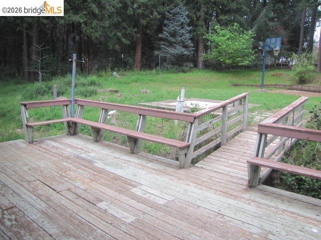 19071 West Allan Volcano, CA 95689 - Photo 9 of 42 a view of a wooden deck and a yard