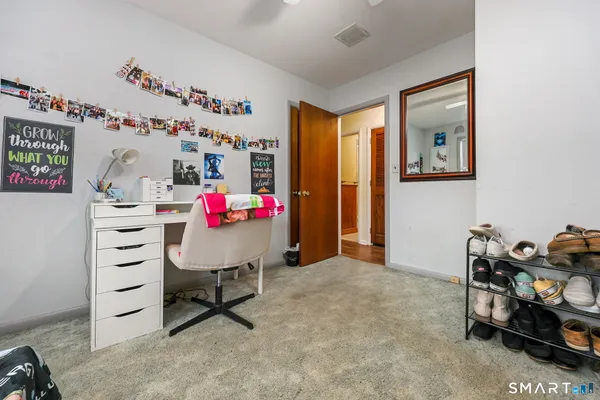 a workspace with furniture and toys