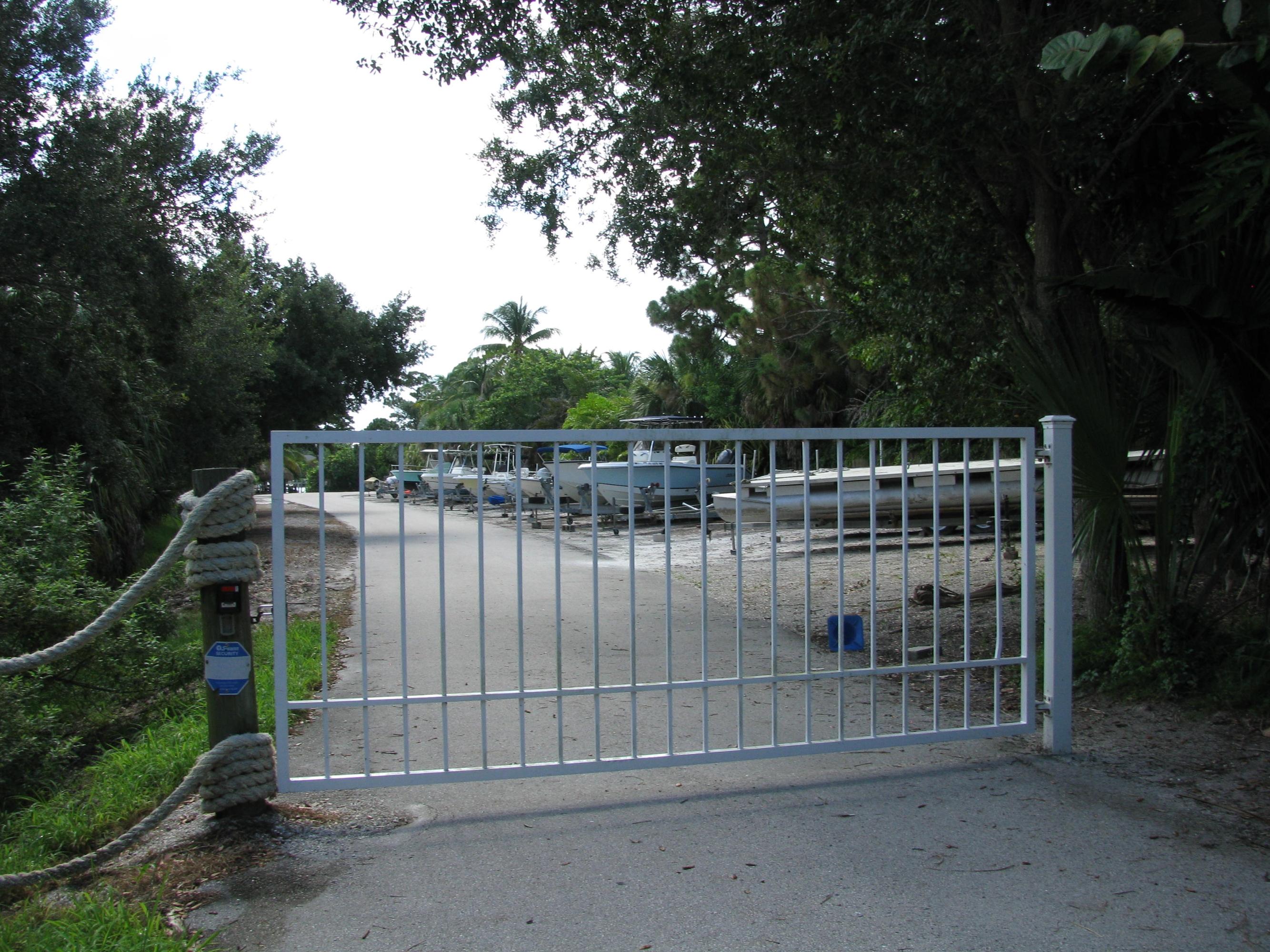 gated entrance to dock area