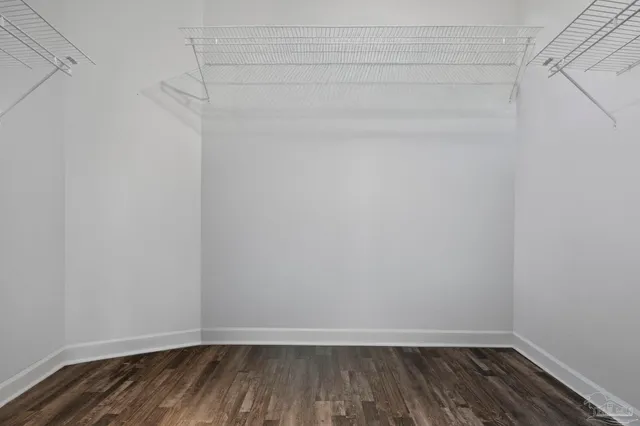 a view of small space with racks on the wall