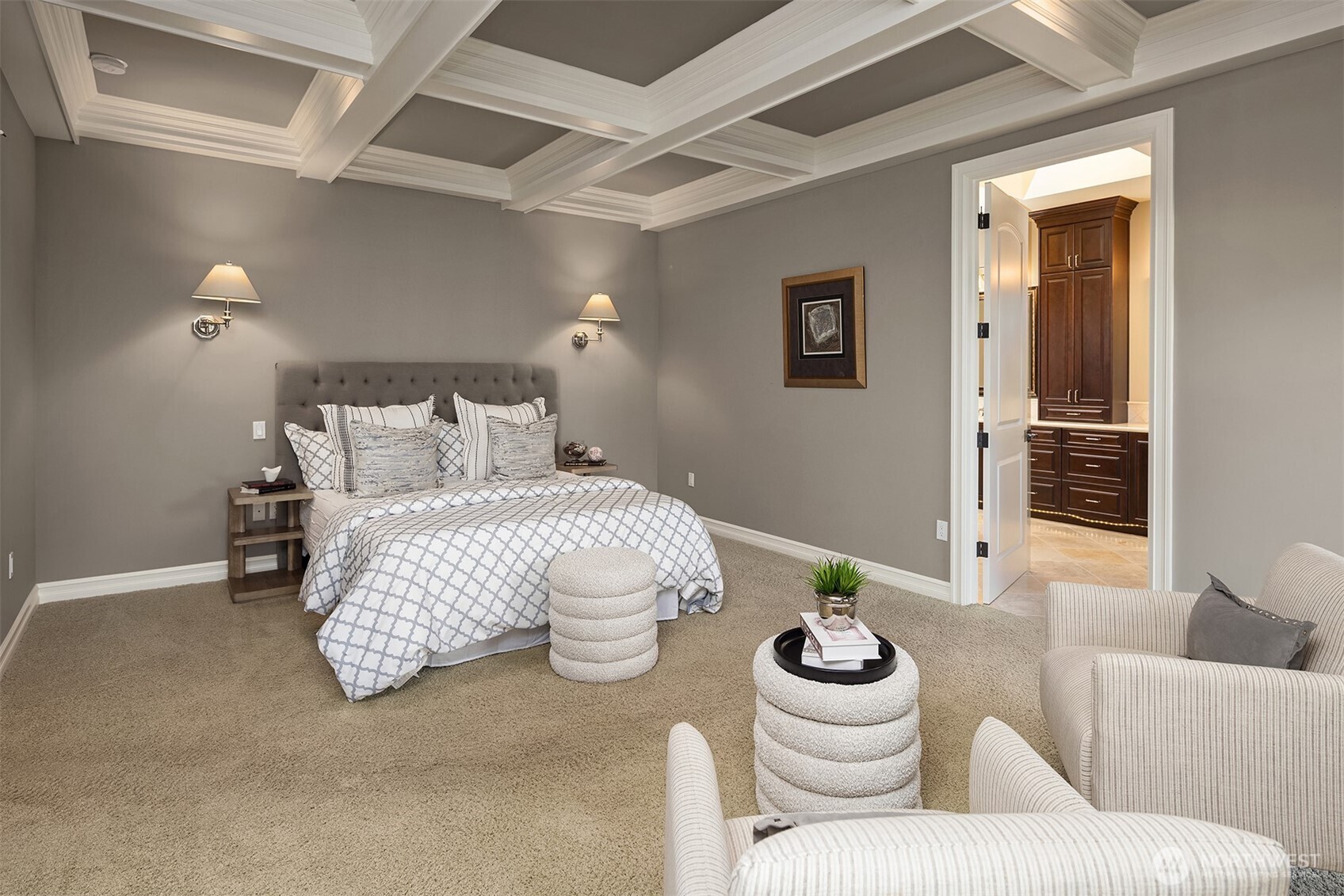 67 Cascade Key Bellevue, WA 98006 - Photo 15 of 39 a bedroom with furniture and a potted plant