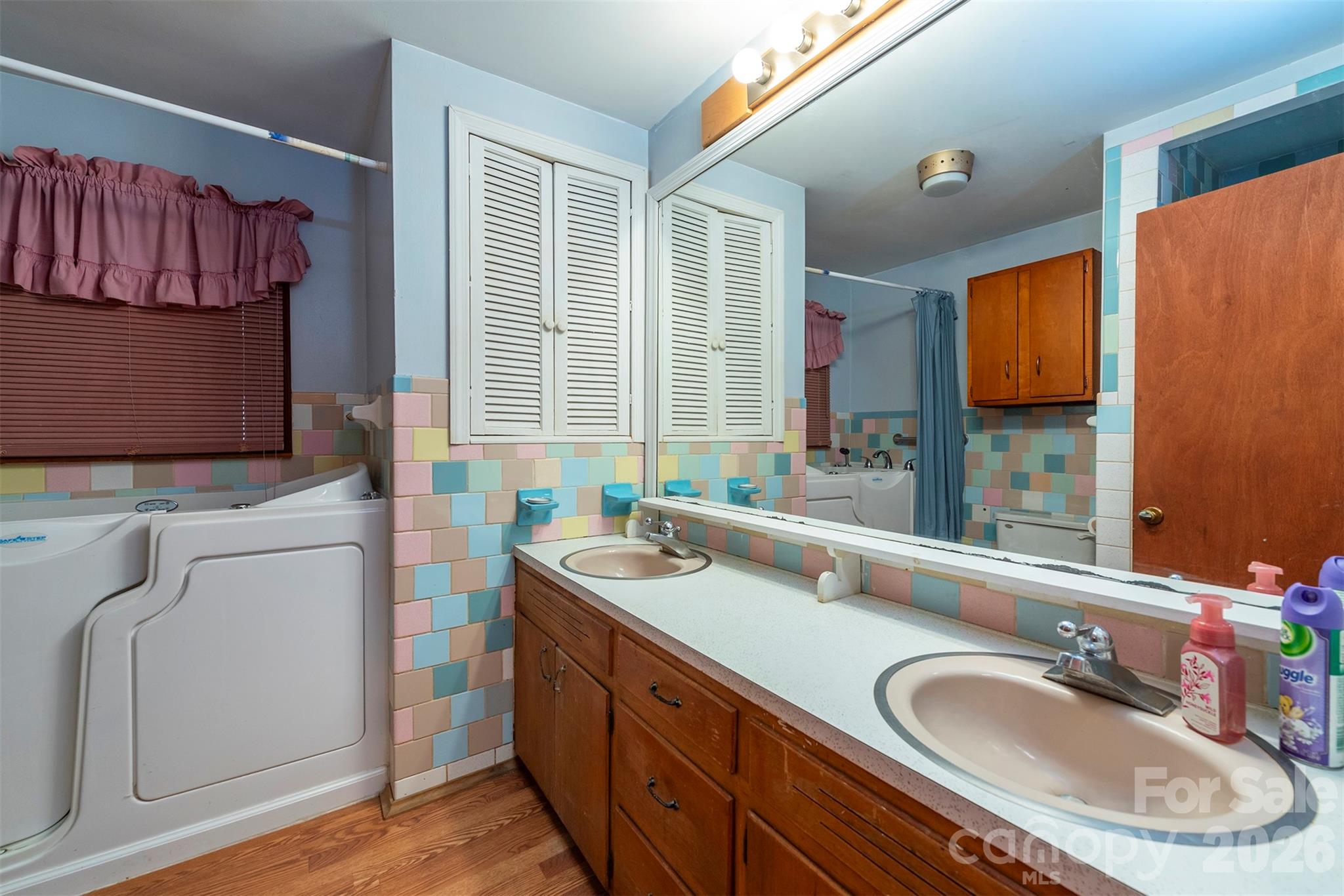 175 River Lane Canton, NC 28716 - Photo 14 of 35 a bathroom with a sink double vanity and a mirror