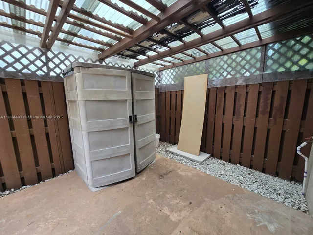 a small pool with a outdoor space