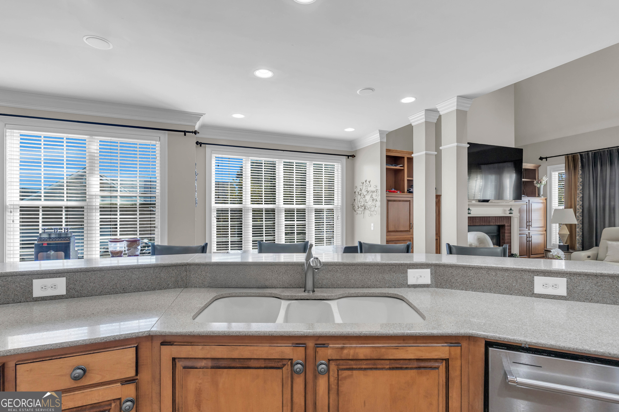 504 Ridge Pointe Lane Cohutta, GA 30710 - Photo 14 of 58 a kitchen with granite countertop a sink and a window