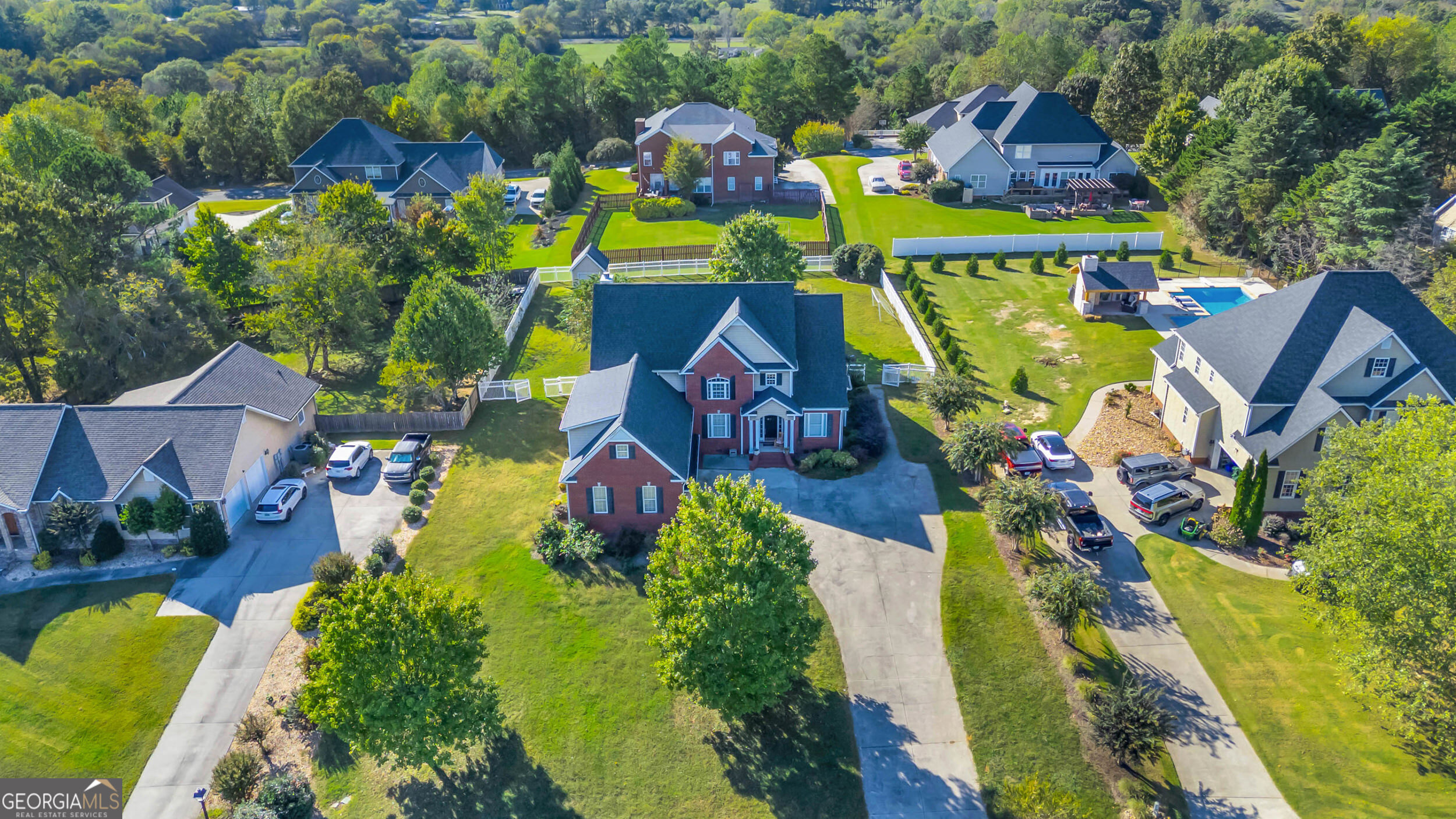 504 Ridge Pointe Lane Cohutta, GA 30710 - Photo 51 of 58 an aerial view of swimming pool patio and outdoor seating