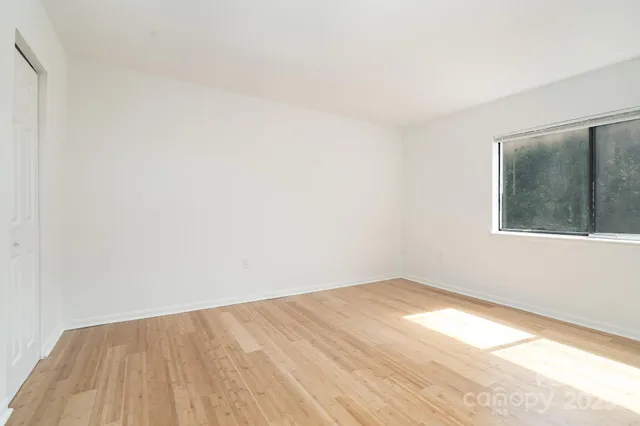 an empty room with a window