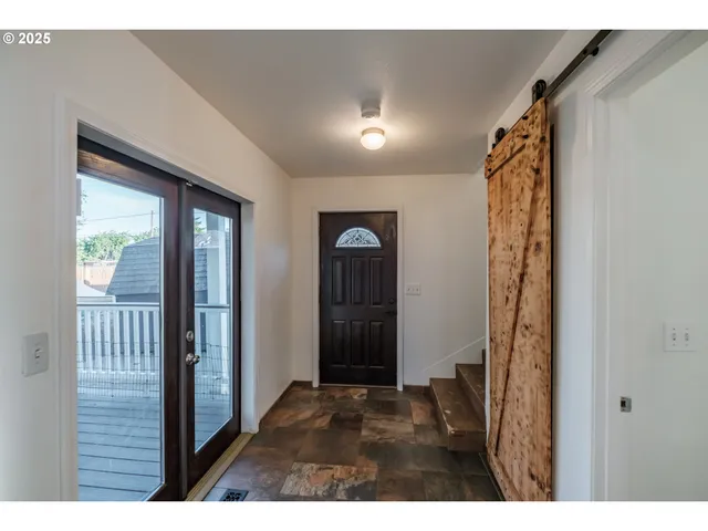 a view interior of a house with wooden floor