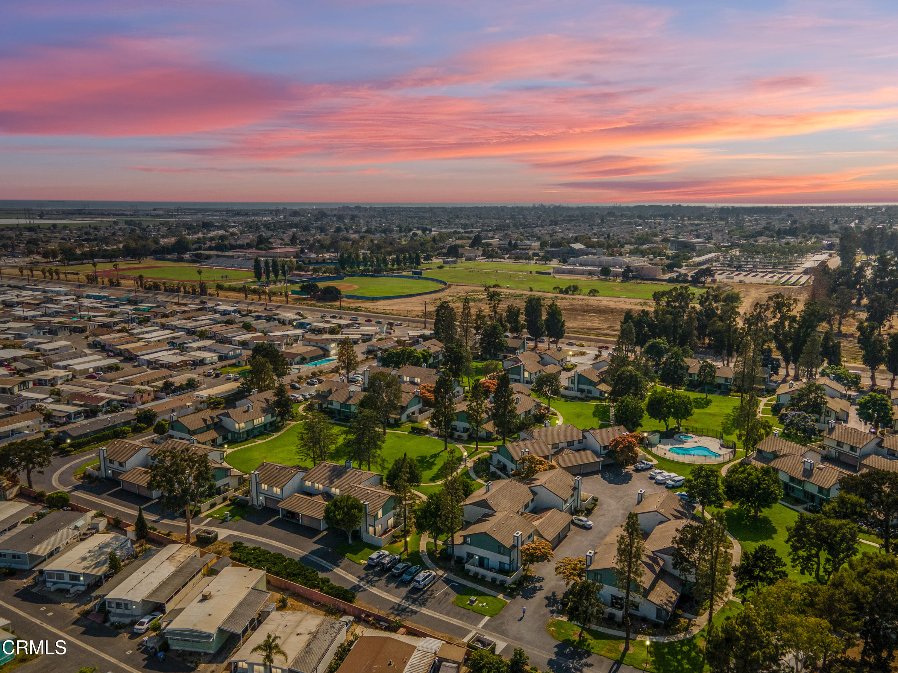 3554 Olds Road Oxnard, CA 93033 - Photo 25 of 27 an aerial view of a city with lots of residential buildings in back side of house