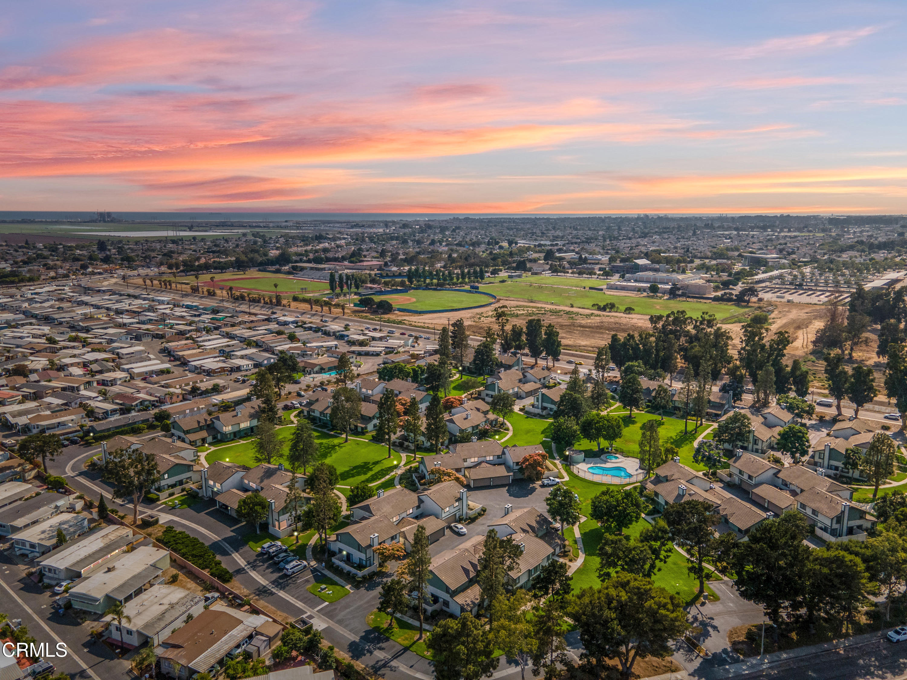 3554 Olds Road Oxnard, CA 93033 - Photo 27 of 27 an aerial view of a city with lots of residential buildings