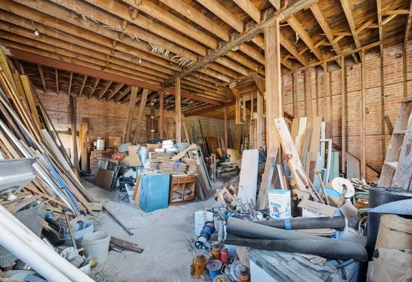 a view of storage and utility room