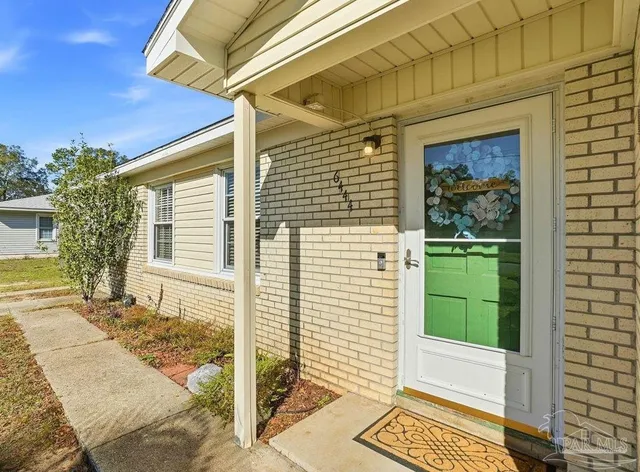 a view of a door and a front door