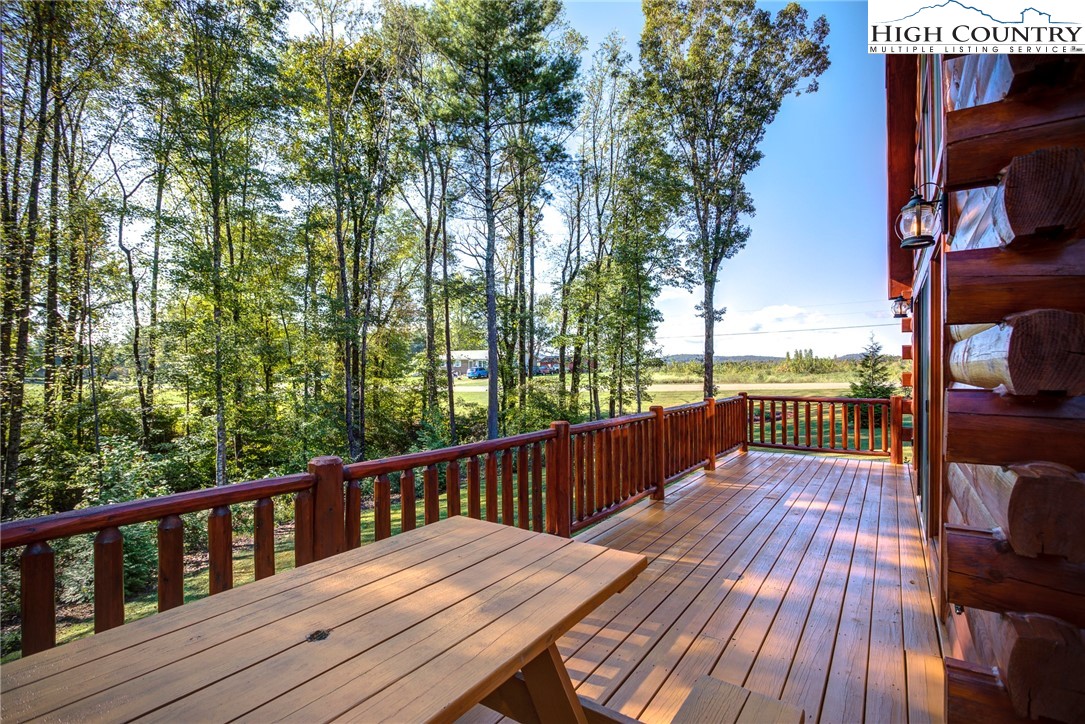 3460 South Center Church Road Thurmond, NC 28683 - Photo 12 of 50 a view of wooden deck with a patio