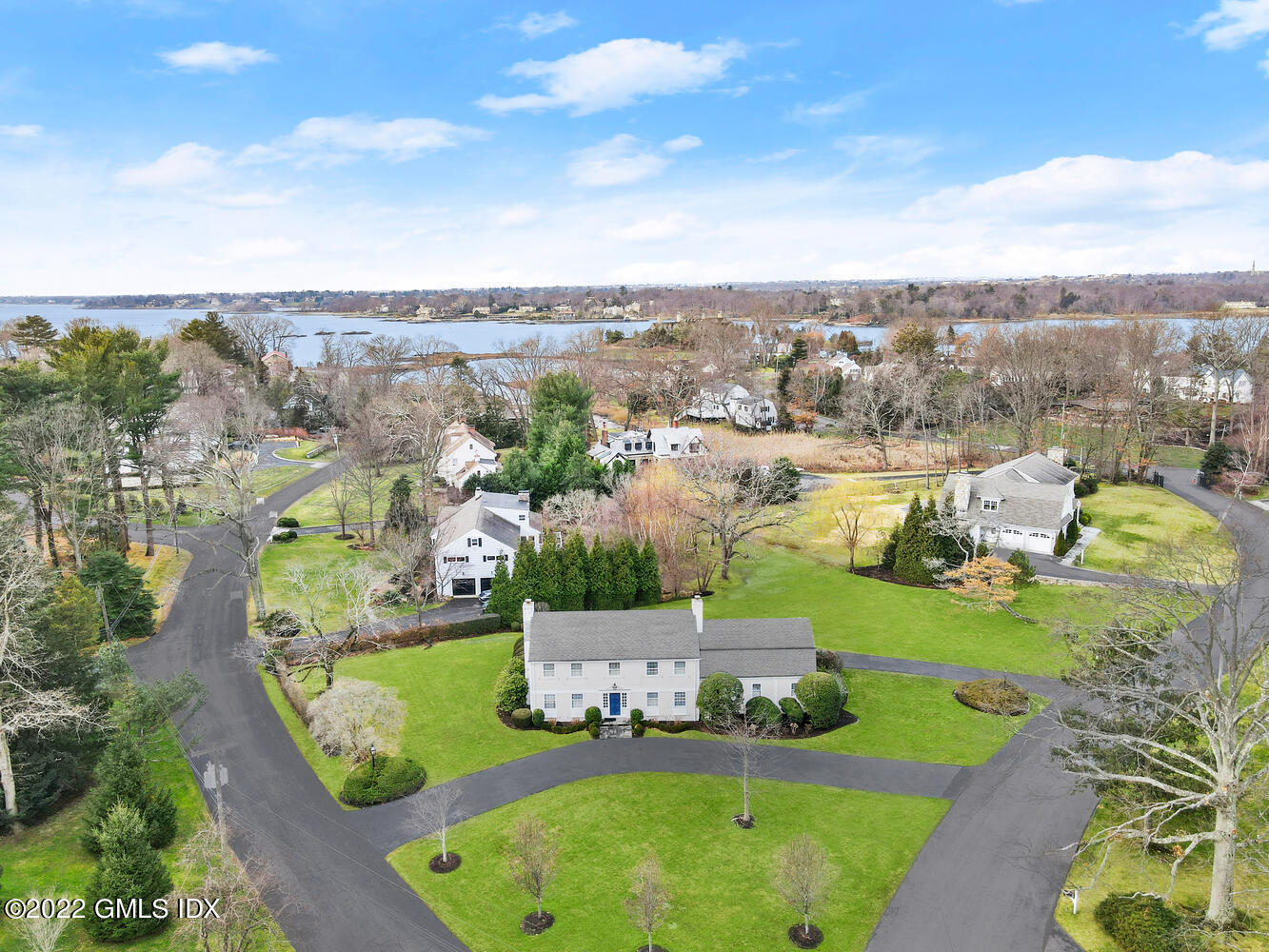 10 Highgate Road Riverside, CT 06878 - Photo 2 of 2 an aerial view of a house with garden space and ocean view