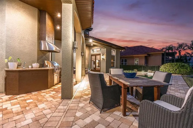 a front view of a house with swimming pool