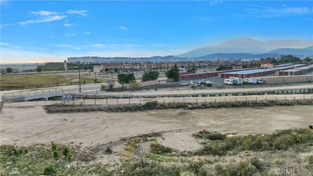 a view of a terrace with a garden