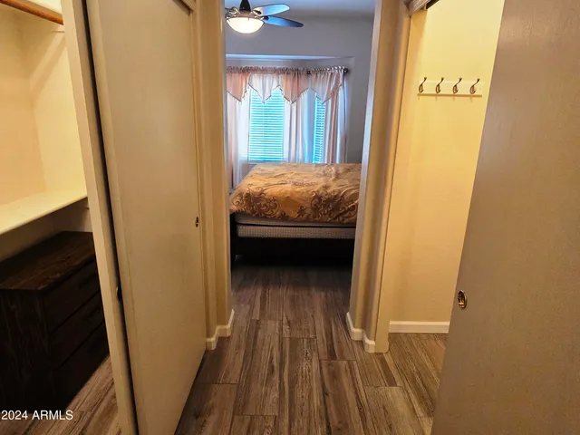 a view of bedroom and bathroom