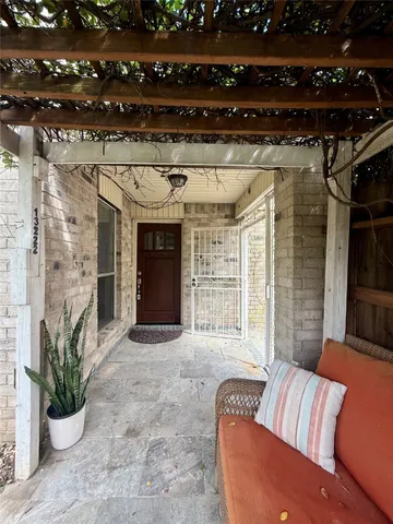 a view of outdoor space and porch