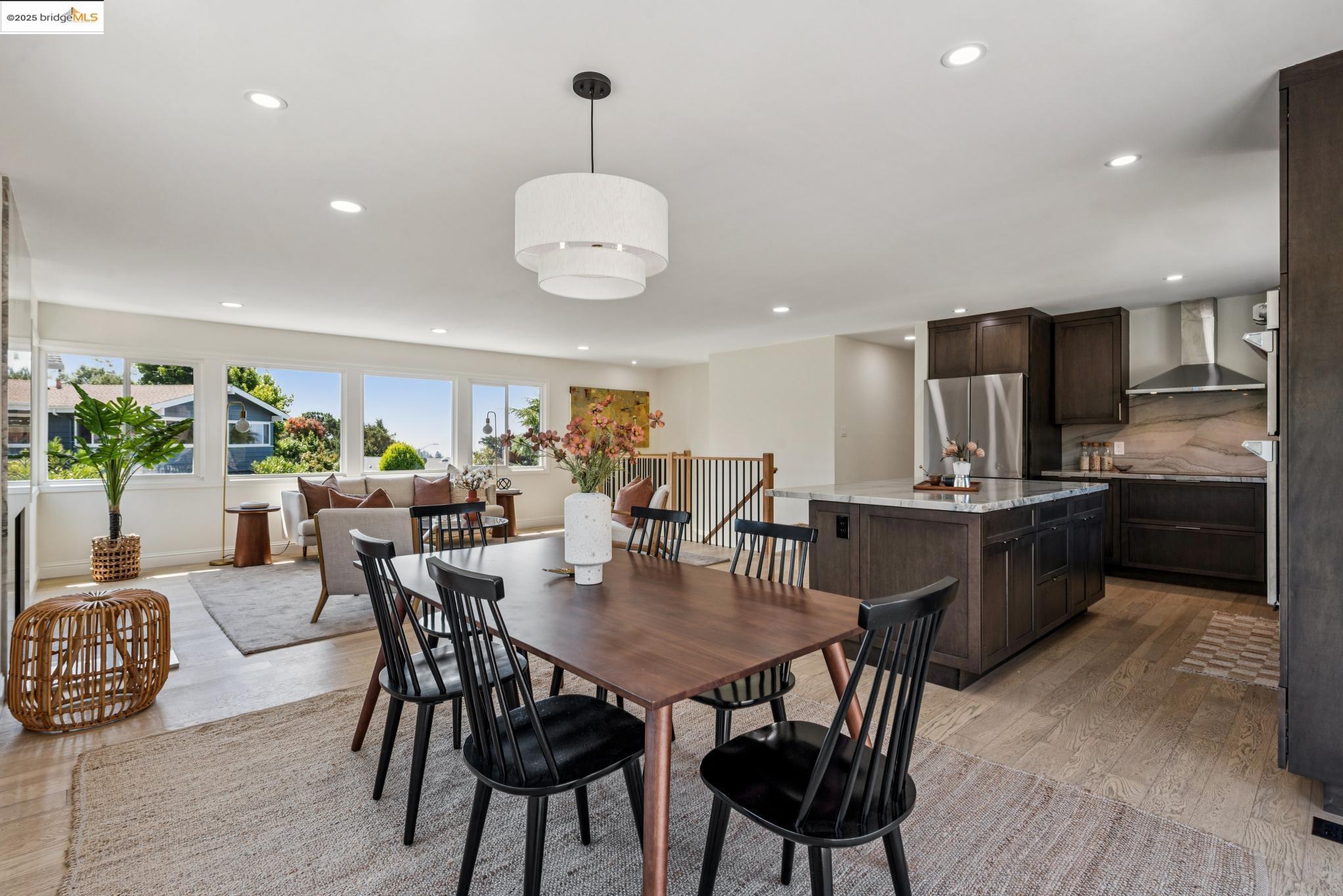 9 Yarmouth Court Oakland, CA 94619 - Photo 11 of 54 Dining space with light wood-style floors and recessed lighting