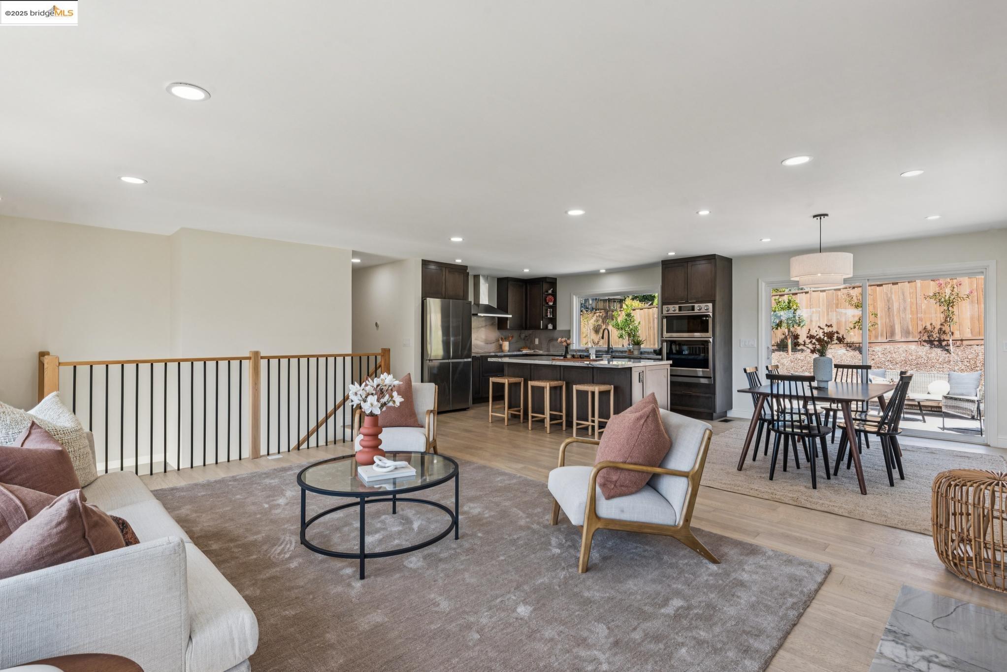 9 Yarmouth Court Oakland, CA 94619 - Photo 6 of 54 Living area featuring light wood-style flooring and recessed lighting