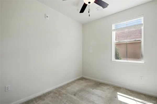 an empty room with a window