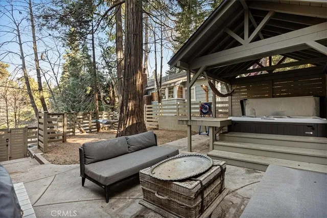a outdoor living space with patio furniture