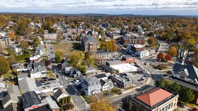 an aerial view of a city