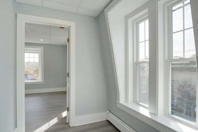 a view of an empty room and window