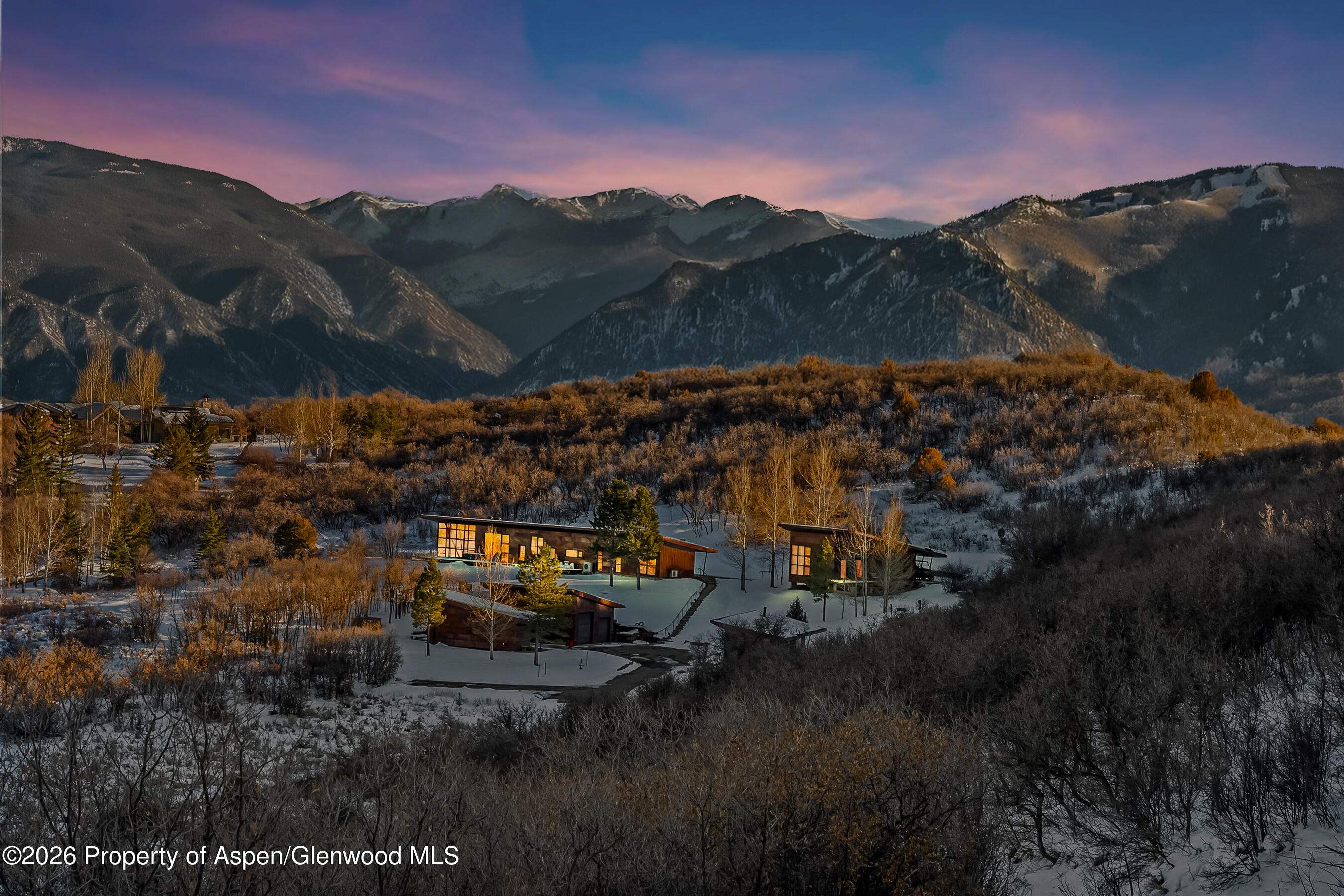 2700 Juniper Hill Road Aspen, CO 81611 - Photo 2 of 39 a view of a city with sunset view