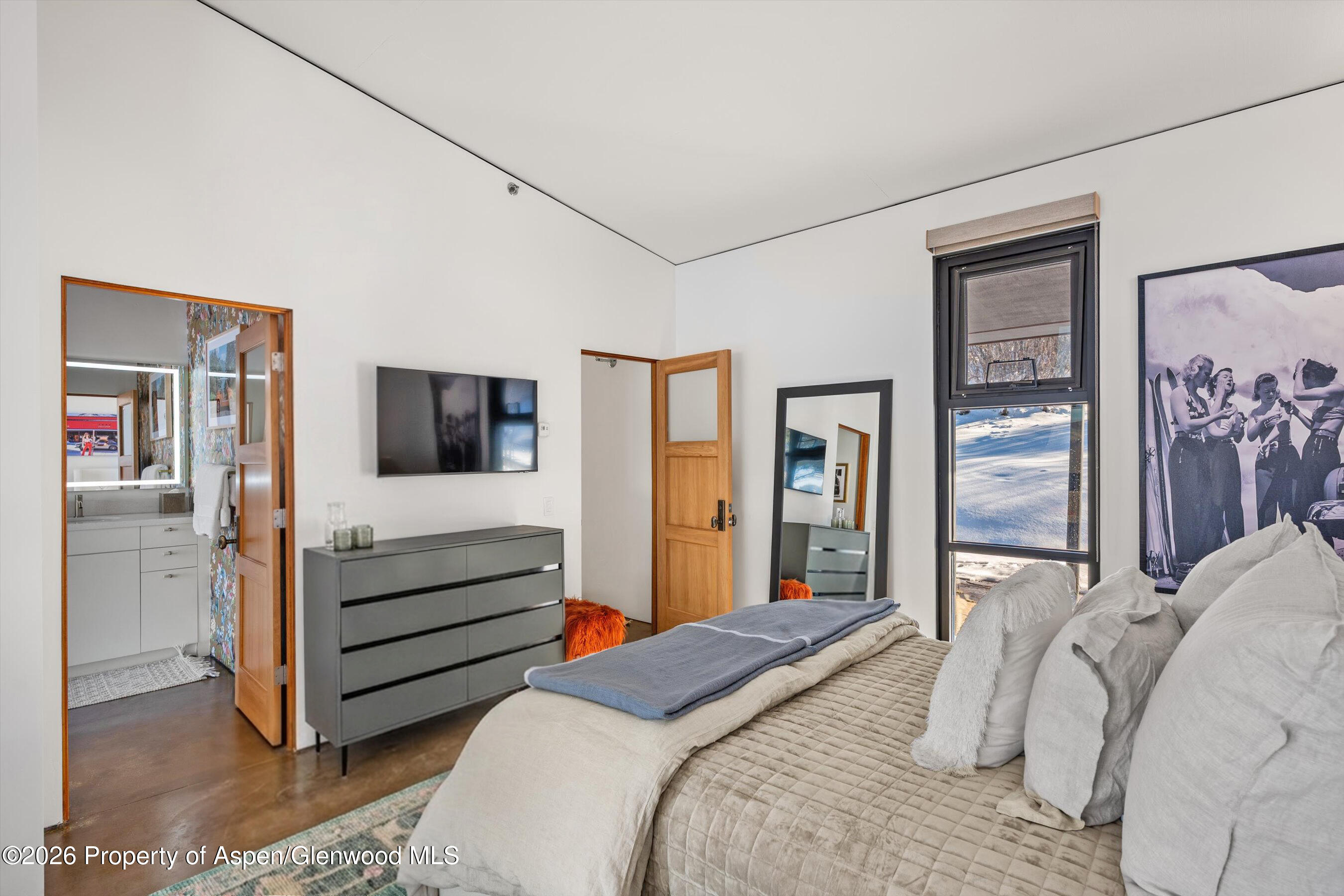 2700 Juniper Hill Road Aspen, CO 81611 - Photo 34 of 39 a bedroom with bed and walk in closet