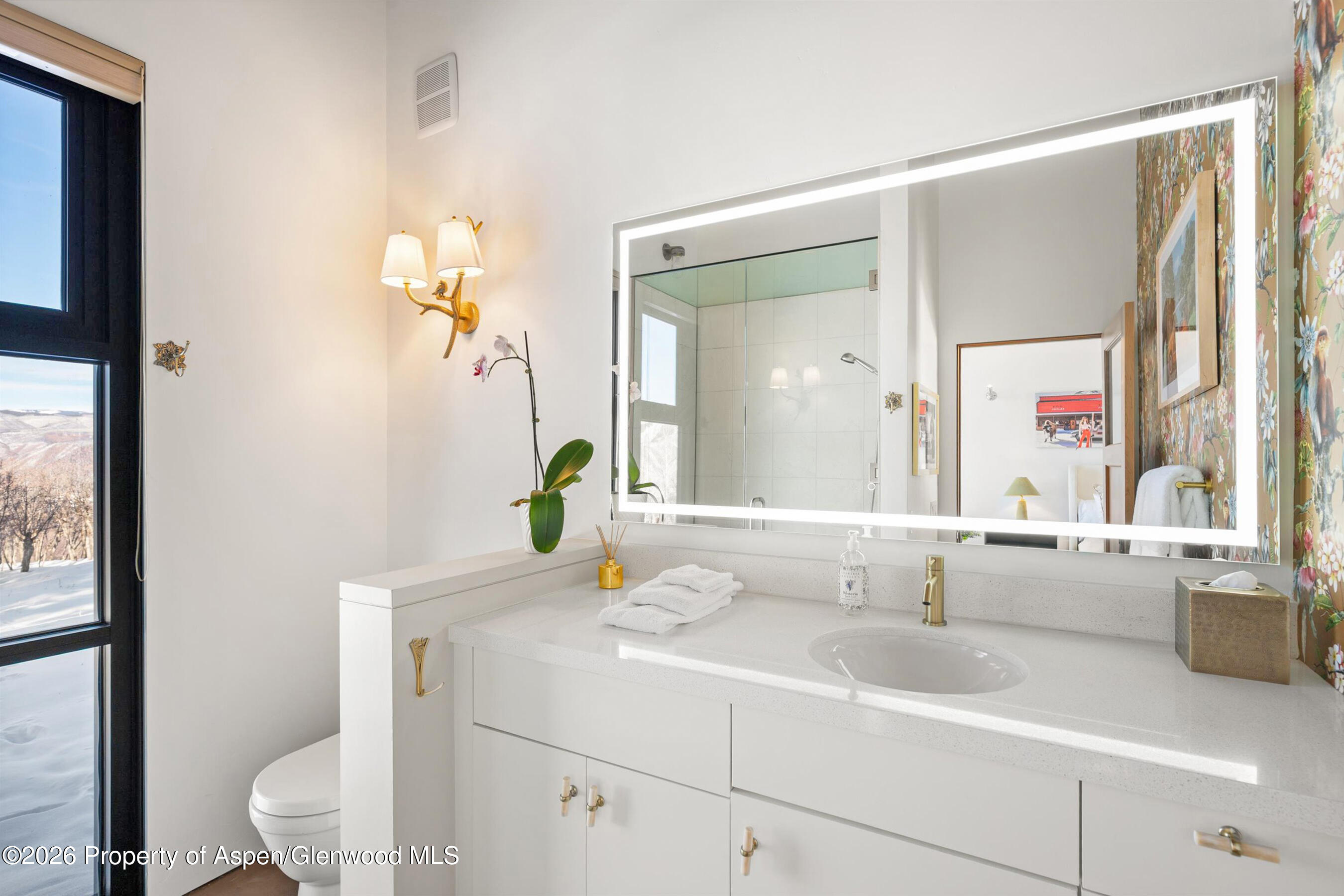 2700 Juniper Hill Road Aspen, CO 81611 - Photo 35 of 39 a bathroom with a sink and a mirror