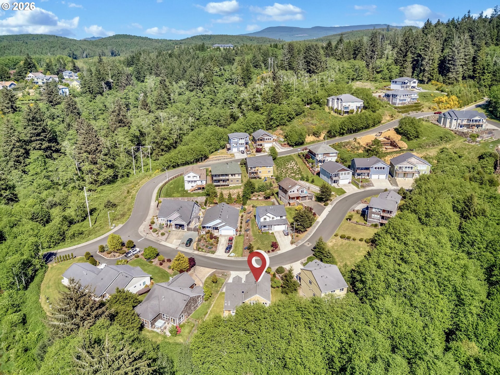 2372 North Fork Road Seaside, OR 97138 - Photo 48 of 48 an aerial view of a residential houses with outdoor space and street view