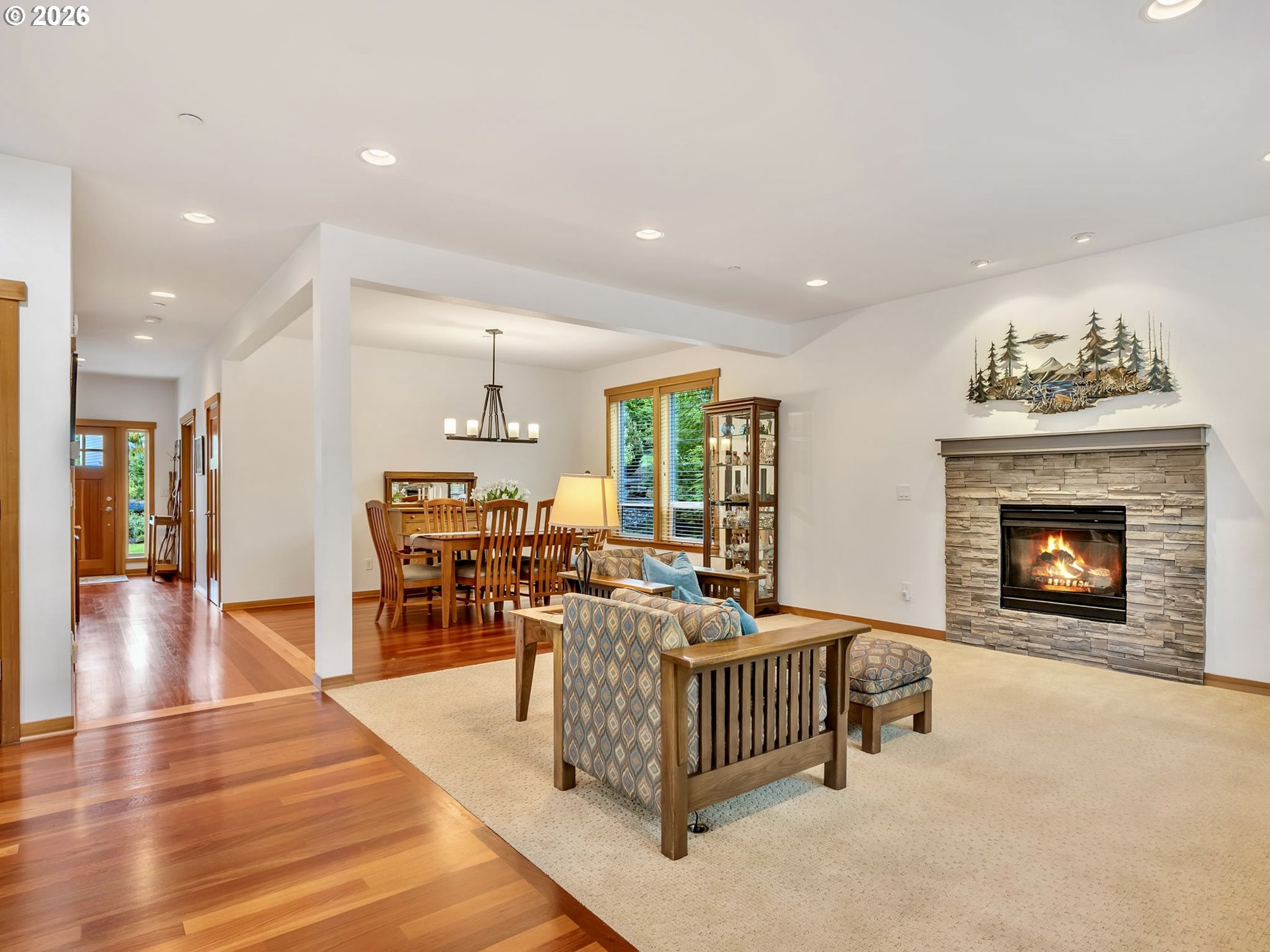 2372 North Fork Road Seaside, OR 97138 - Photo 9 of 48 a living room with furniture and a fireplace