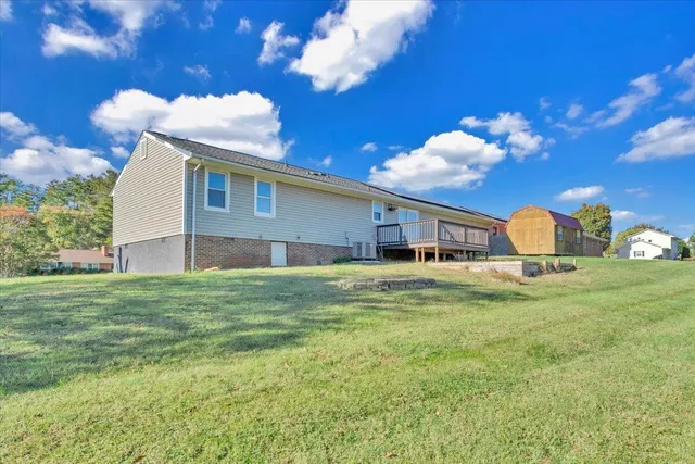 a view of yard from balcony