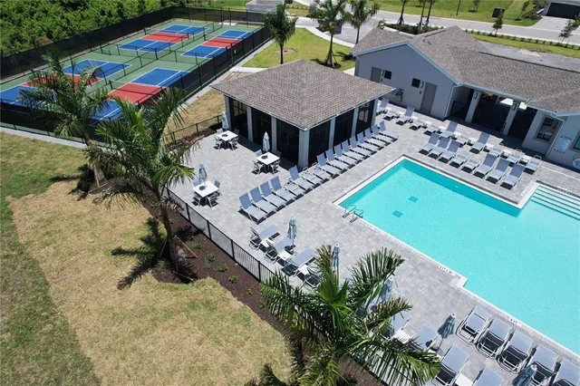 a picture of a outdoor space with seating