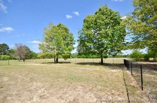 a view of a yard with a tree