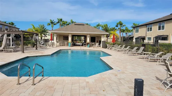 a view of a house with sitting area