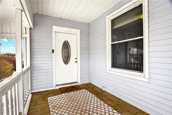 a view of a door of a house