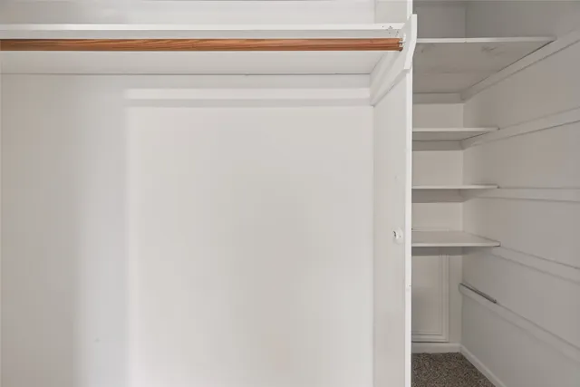 a close up view of a closet