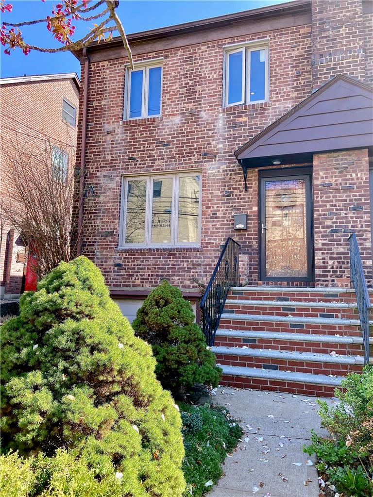 a front view of a house