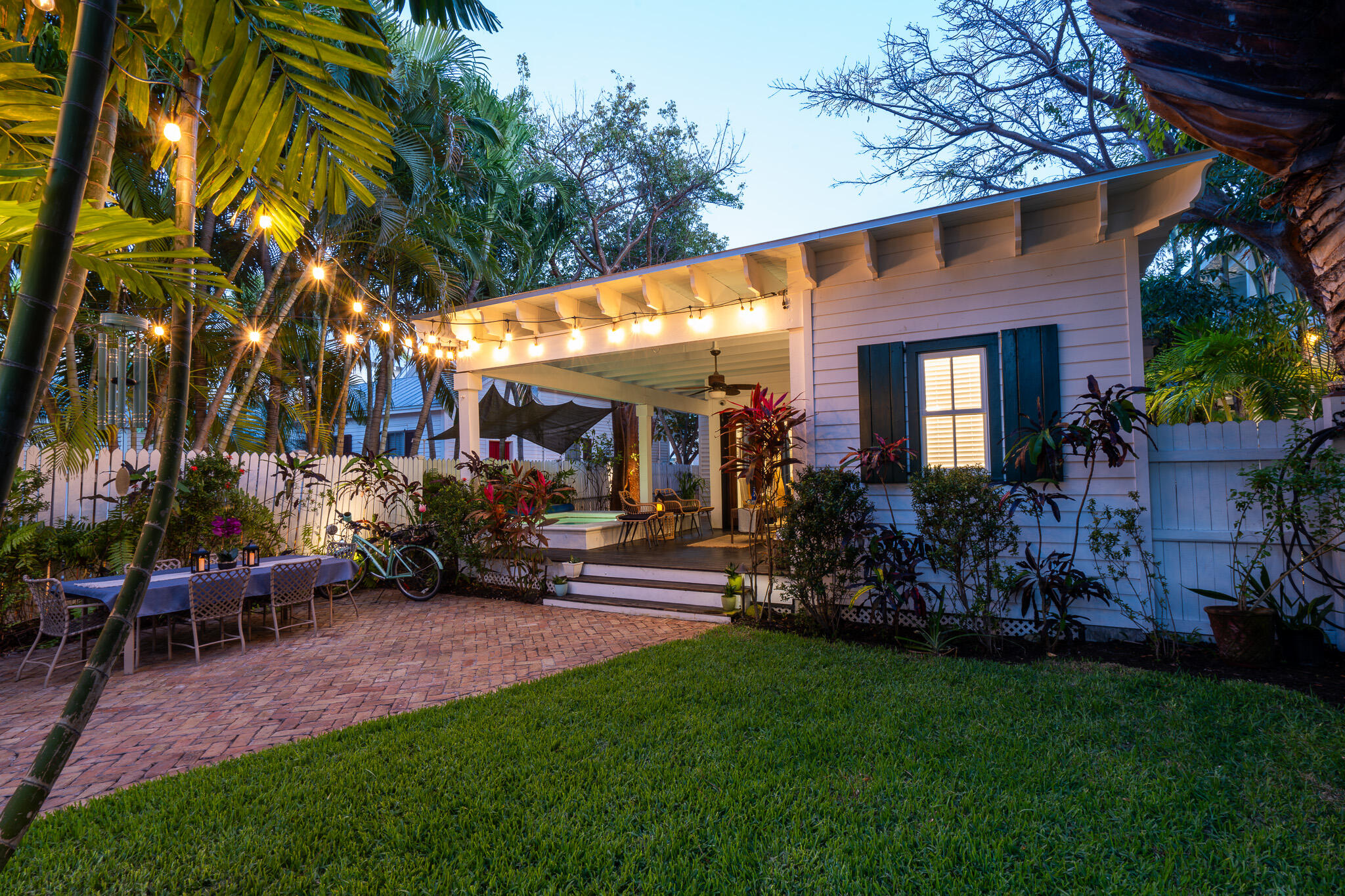 1019 Eaton Street Key West, FL 33040 - Photo 2 of 50 Backyard At Twilight