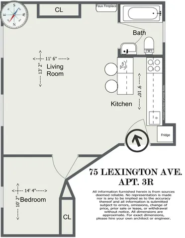 $3,700 | 75 Lexington Avenue, Unit 3R | Kips Bay