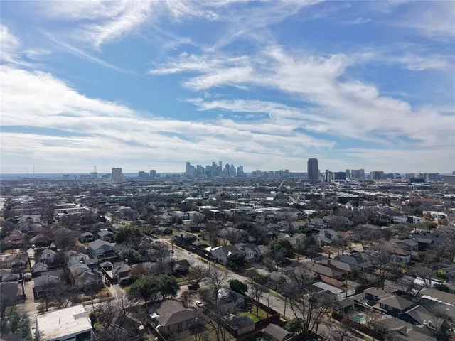 an aerial view of a city