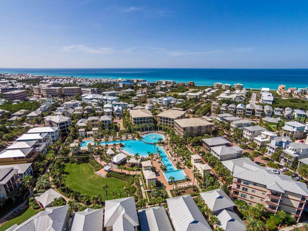 64 East Trigger Trail Inlet Beach Inlet Beach, FL 32461 - Photo 62 of 65 Drone of lagoon pool at Seacrest Beach