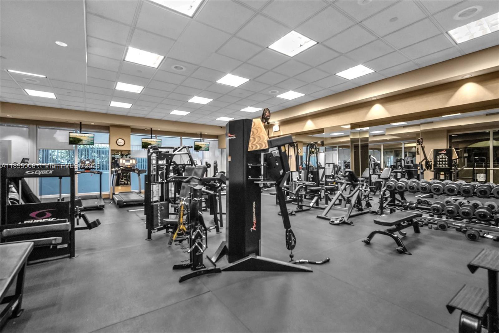 9595 Collins Avenue, Unit N9A Surfside, FL 33154 - Photo 58 of 66 a view of a room with gym equipment
