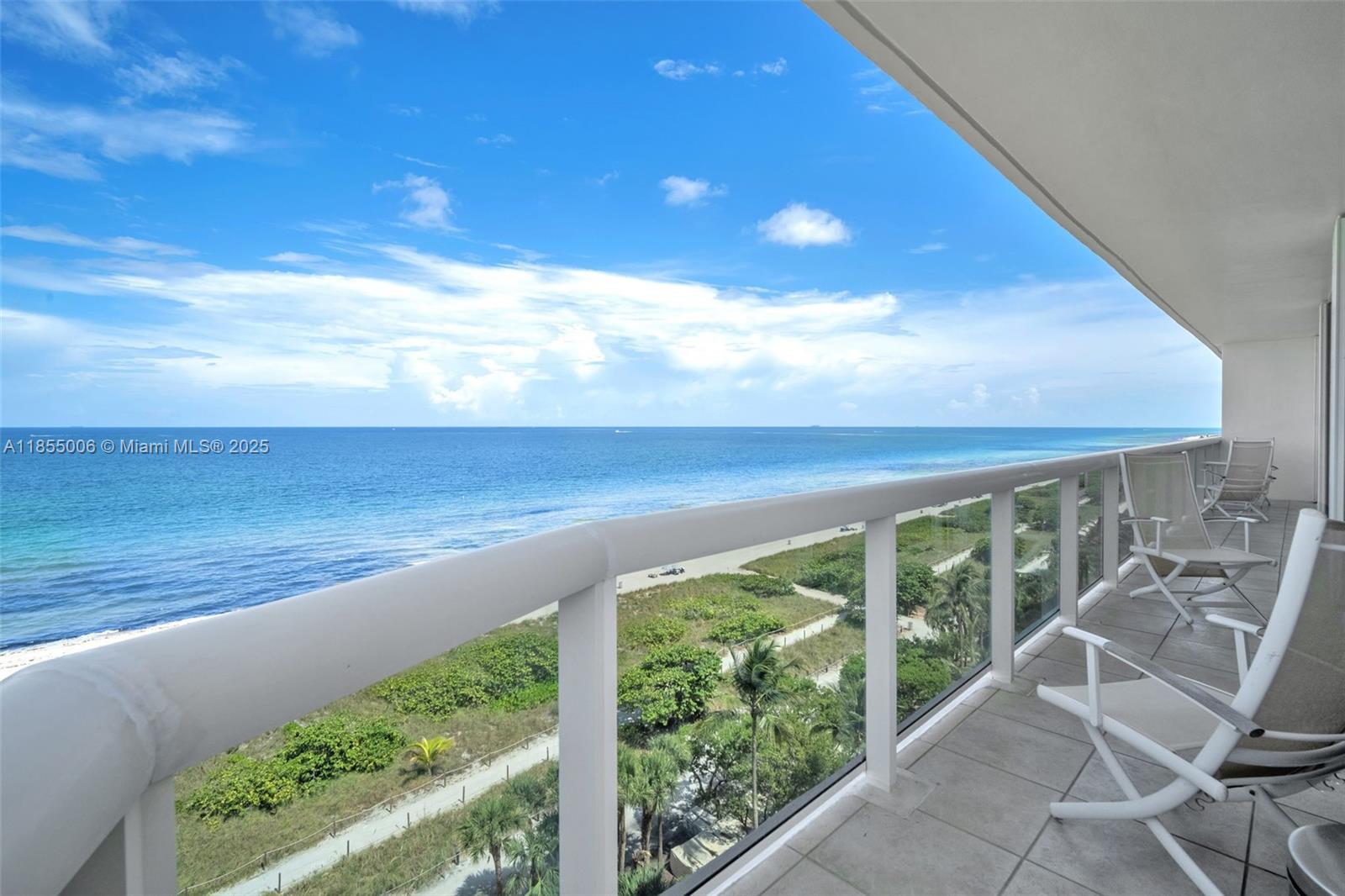 9595 Collins Avenue, Unit N9A Surfside, FL 33154 - Photo 10 of 66 a view of ocean from a balcony